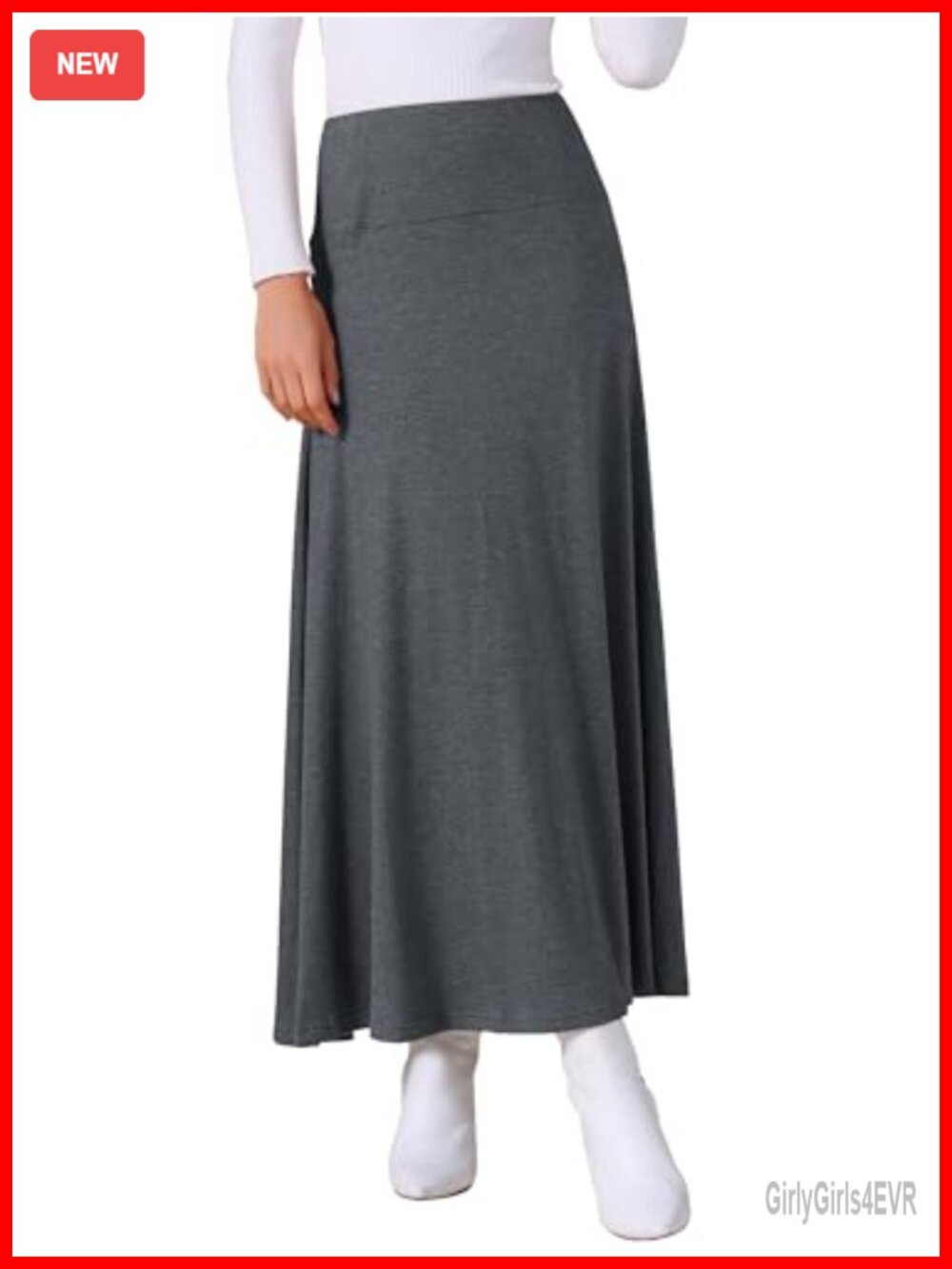 High Waisted Flowy Maxi Skirt Foldable Flare Casual Long Skirt